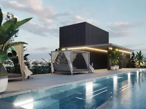 Departamento 2 ambientes con 2 baños