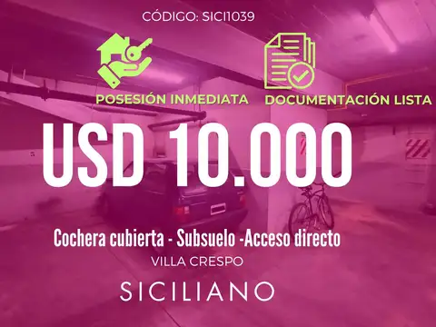 Cochera en Villa Crespo