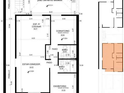 Depto Tipo Casa 4 ambientes con 2 baños