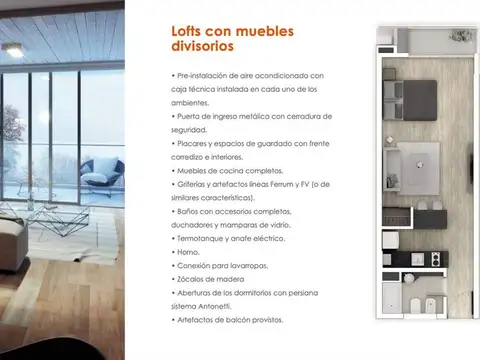 Departamento en Venta de 1 dormitorio