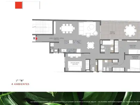 Departamento en Venta de 4 ambientes