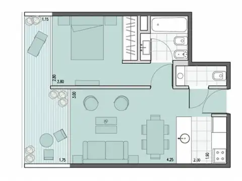 Departamento en Alquiler al Noreste