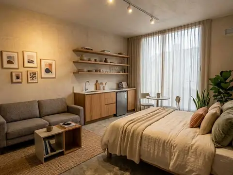 Departamento Monoambiente con 1 baño