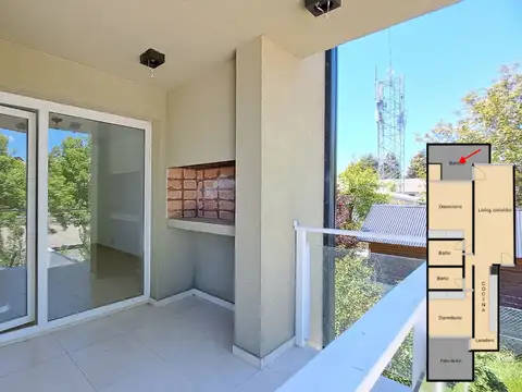 Departamento 3 ambientes con 2 baños