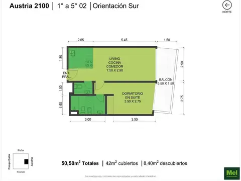 Austria 2100, Piso 1 a 6