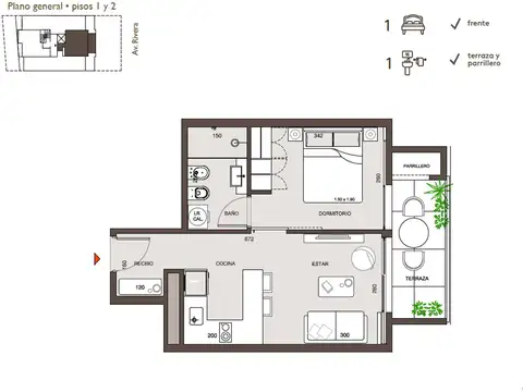VENTA APARTAMENTO 1 DORMITORIO CON TERRAZA MALVIN
