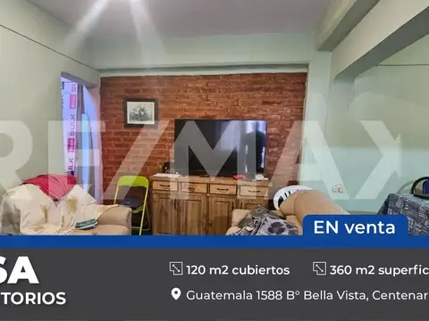 CASA 4 DORMITORIOS CON AMPLIACION EN CENTENARIO