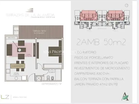 Venta Departamento c/ jardín privado en La alameda 1 Dormitorio Anticipo Cuotas Canning 100