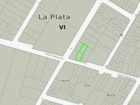 Lote para desarrollo 13 UF en Camino Belgrano, 465 y 466, City Bell