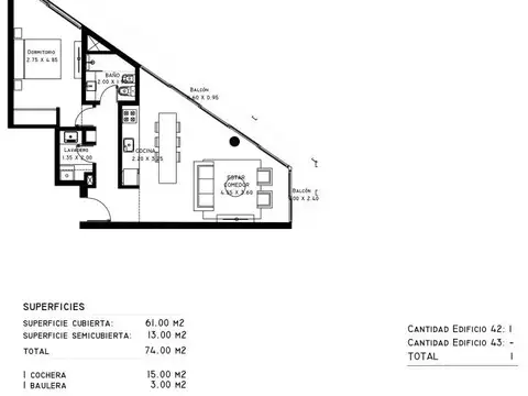 Departamento en Venta en City Bell, USD 175.000