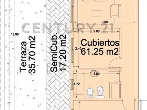 Departamento en Venta de 3 ambientes