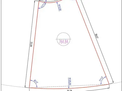 Terreno en Venta de 764,0 m2
