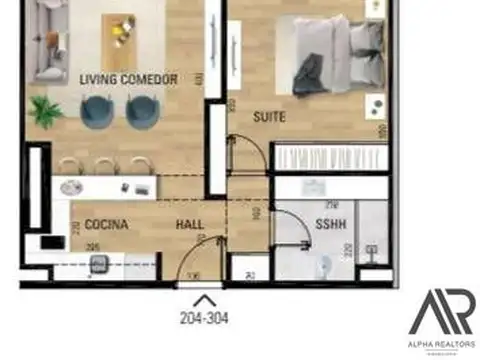 Departamento en Alquiler de 1 dormitorio