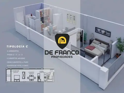 Departamento en venta San Miguel 2 Ambientes a estrenar