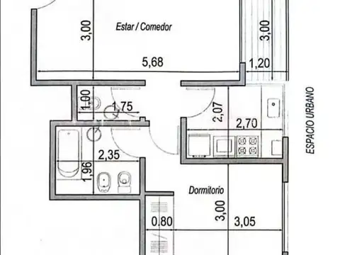 Departamento en Venta de 2 ambientes