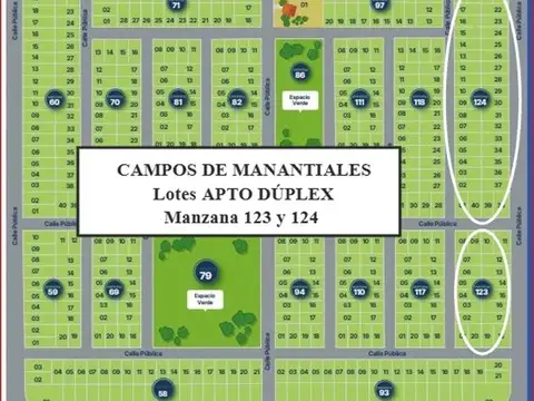 LOTES APTO DÚPLEX - Campos de Manantiales