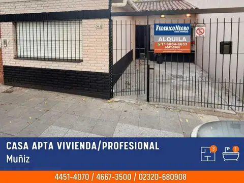 Casa - Alquiler - Argentina, Muñiz - Saavedra 1122