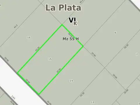Terreno en Venta de 866,0 m2
