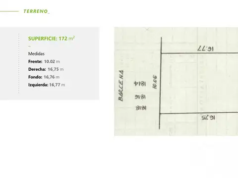 Terreno en Venta de 172,0 m2