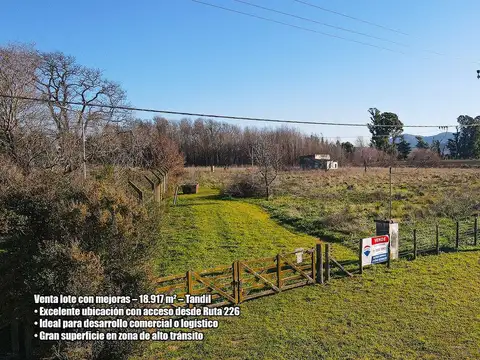 VENTA AMPLIO LOTE RUTA 226 TANDIL