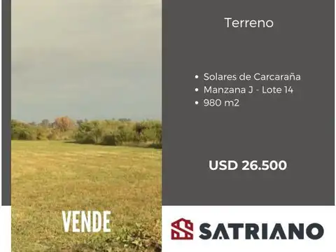 Terreno en Venta de 980,0 m2