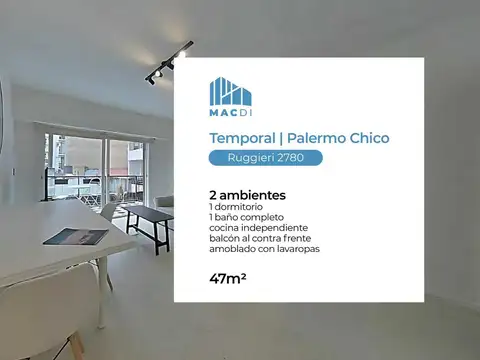 Excelente Dpto. en Alquiler Temporal en Palermo Chico