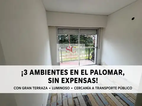 Departamento 3 ambientes con 1 baño