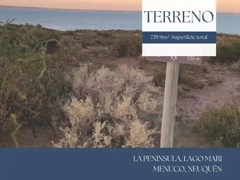 VENTA DE TERRENO EN LAGO MARI MENUCO NEUQUEN