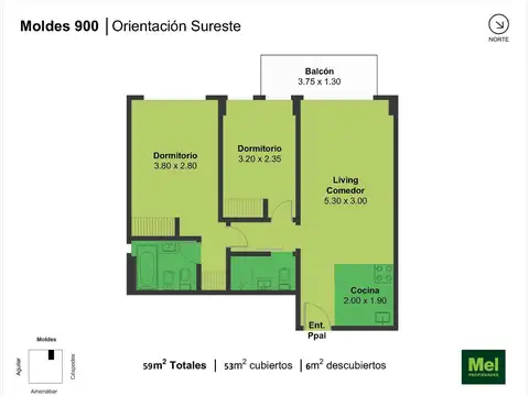Moldes 900, Piso 5