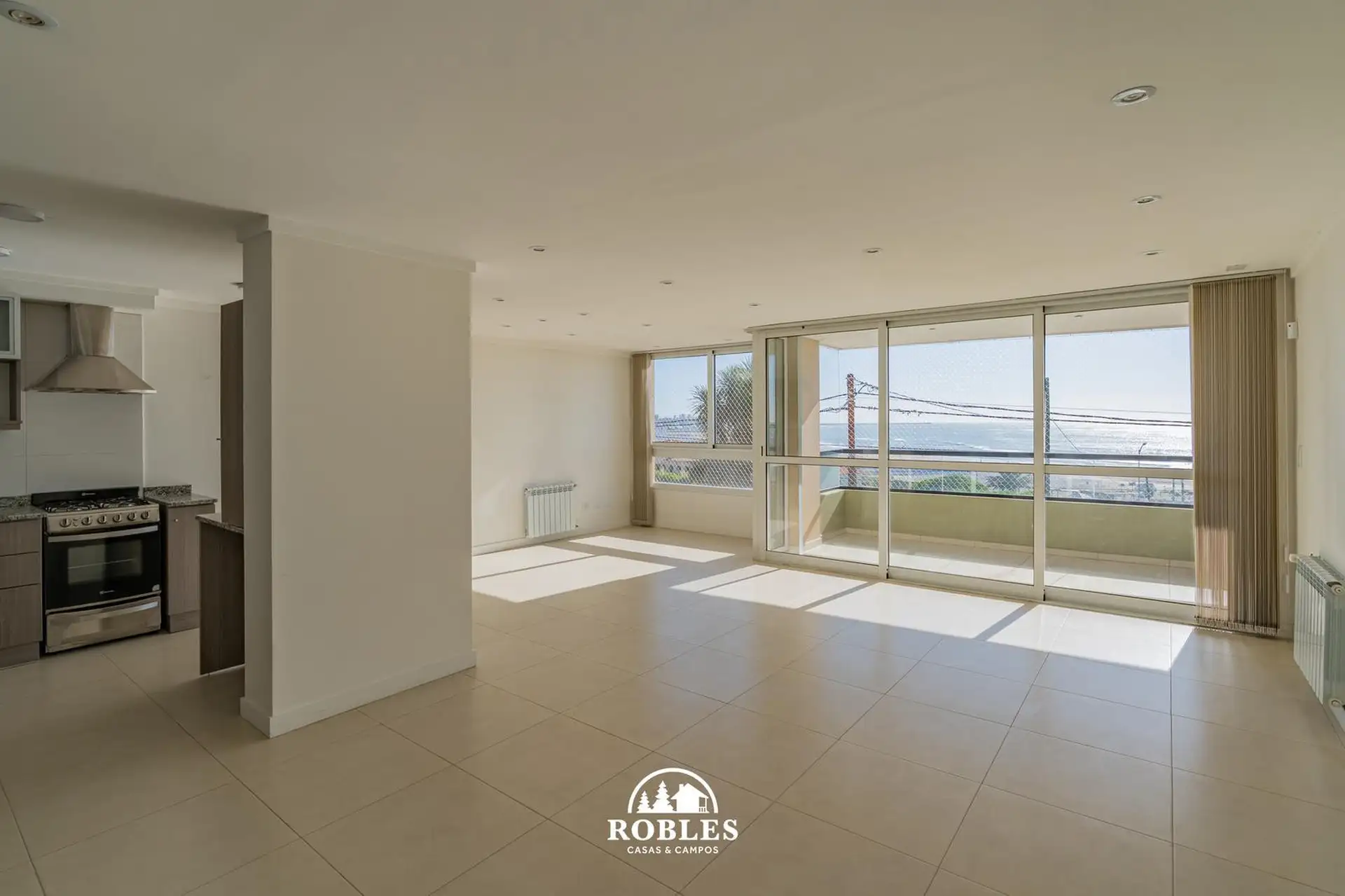 Depto 3 amb, 100m² con cochera y vista al mar — Punta Mogotes
