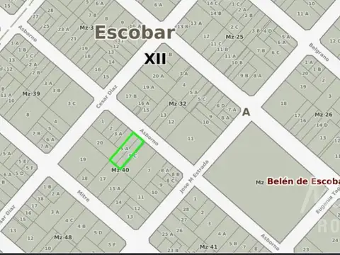 Terreno en Venta 17  mts Frente