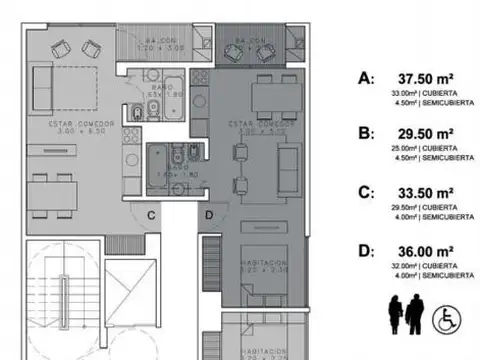 Departamento en Venta de Monoambiente