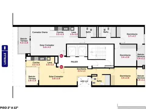 Departamento en Venta de 3 ambientes