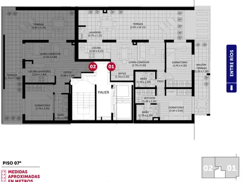 Departamento 2 ambientes con 1 baño