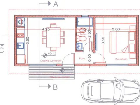 Depto Tipo Casa en Venta de 1 dormitorio