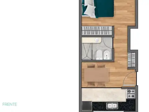 MONOAMBIENTE EN VENTA LA PLATA AL FRENTE C/ BALCON