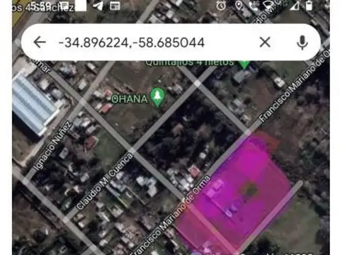 Terreno en Venta 17  mts Frente