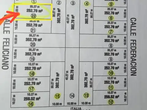 Terreno en Feliciano y Sousa Really