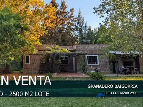 CASA EN VENTA GRANADERO BAIGORRIA 2500m2 TERRENO