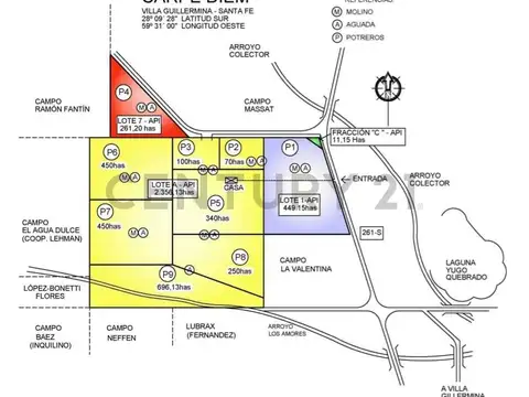 Venta de establecimiento  Rural- campo en Villa Guillermina Santa Fe