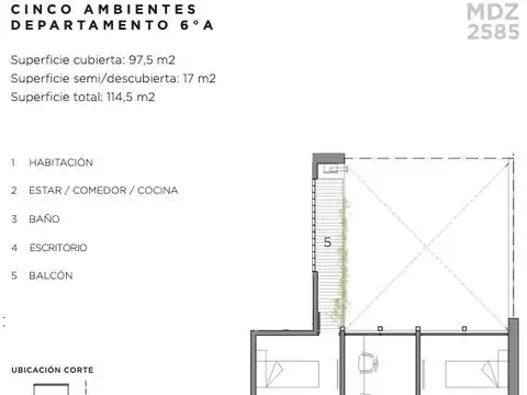 Departamento en Venta de 3 dormitorios