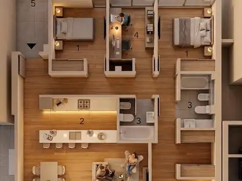 Departamento en Venta de 4 ambientes