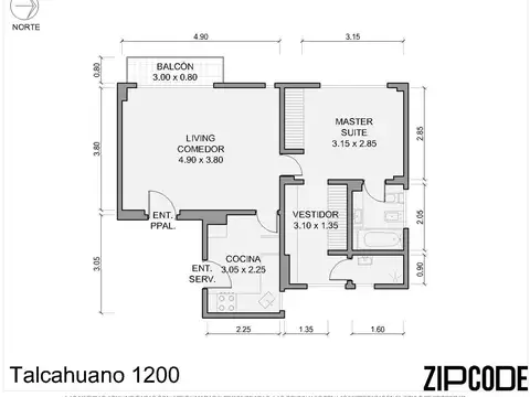 Departamento en Venta en Recoleta, USD 180.000