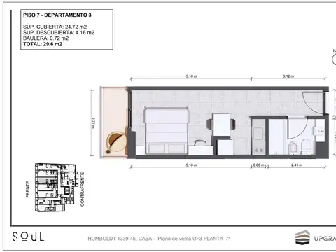 Departamento en Venta con 1 cochera