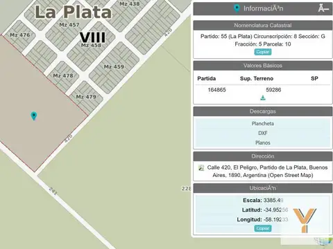 Campo en Venta -  - 60000mts - La Plata