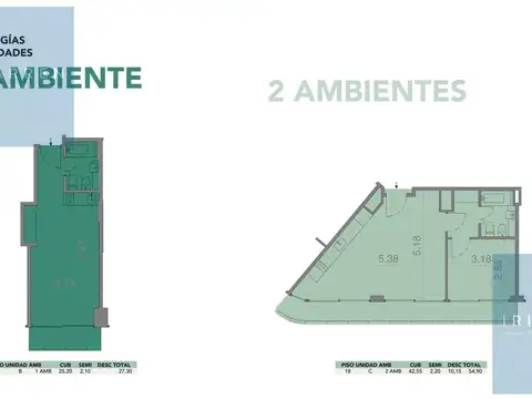 Departamento en Venta de Monoambiente
