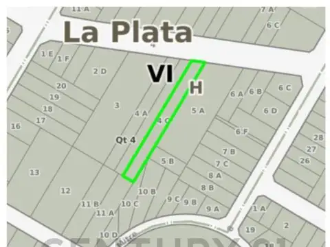 Terreno en Venta 8,68  mts Frente