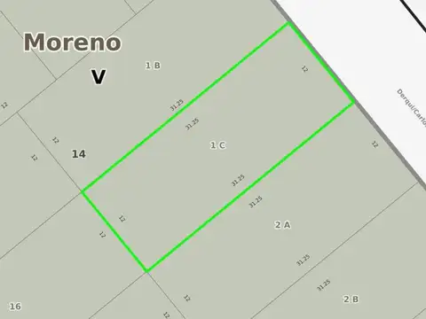 Terreno en Venta 12  mts Frente