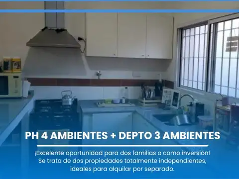 VENTA - PH 4 AMB CON COCHERA Y DEPTO 3 AMB CON COCHERA - BANFIELD