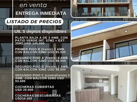 Departamento en Venta de 2 ambientes